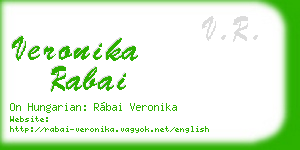 veronika rabai business card