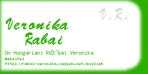 veronika rabai business card